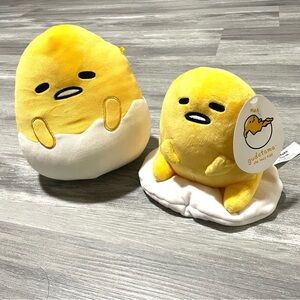 Gudetama Plush Bundle Cute Lazy Egg Sanrio Stuffed Toys Squishmallow Lot of 2